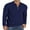 Navy Blue, variant on GIRUNS Men's Polo Shirts Waffle Knit Long Sleeve Quarter Zipper Polo T Shirt Casual Tee