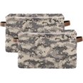 thumbnail image 2 of FREEAMG Collapsible Storage Basket Camouflage Rectangular Storage Bins Baskets Toys Storage Bins with Handles for Bedroom Home Office 1PCS, 2 of 7