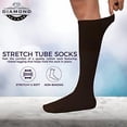 thumbnail image 5 of Diamond Star Men’s Tube Socks – Premium Cushioned Cotton Over the Calf Athletic Knee High Socks (Brown - 6 Pairs 26 inches Mid Calf Socks fit size 10-15), 5 of 6