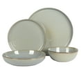 thumbnail image 2 of Gibson Elite Berea 16 Piece (Service for 4) Plates and Bowls Stoneware Dinnerware Set -Green, 2 of 11