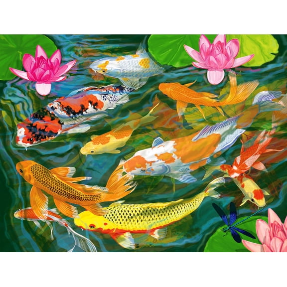 Springbok 1000 Piece Koi Pond Jigsaw Puzzle for Adults