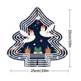 thumbnail image 3 of Metal Hanging Christmas Tree Wind Spinner - Festive Design with Snowmen Stars Candy Canes & Holly for Garden Decor, 3 of 7