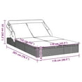 thumbnail image 2 of vidaXL 2-Person Sunbed with Foldable Roof Outdoor Patio Daybed Poly Rattan, 2 of 12