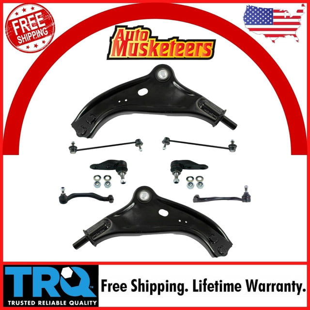 TRQ Control Arms Ball Joints Sway Links Tie Rods Steering Suspension Kit 8pc