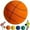 Orange, variant on Silent Basketball, Foam Basketball Indoor Training Ball, Uncoated High-Density Foam Ball Low Noise Basketball Training for Various Indoor Activities Easy to Grip Quiet Ball-8.26Inch
