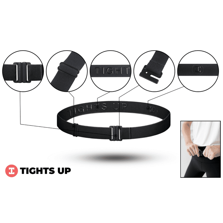 Elastic Shirt Stay for Men, Stretchable and Adjustable Waist Belt with Flexible Comfort and Silicone Touch Points