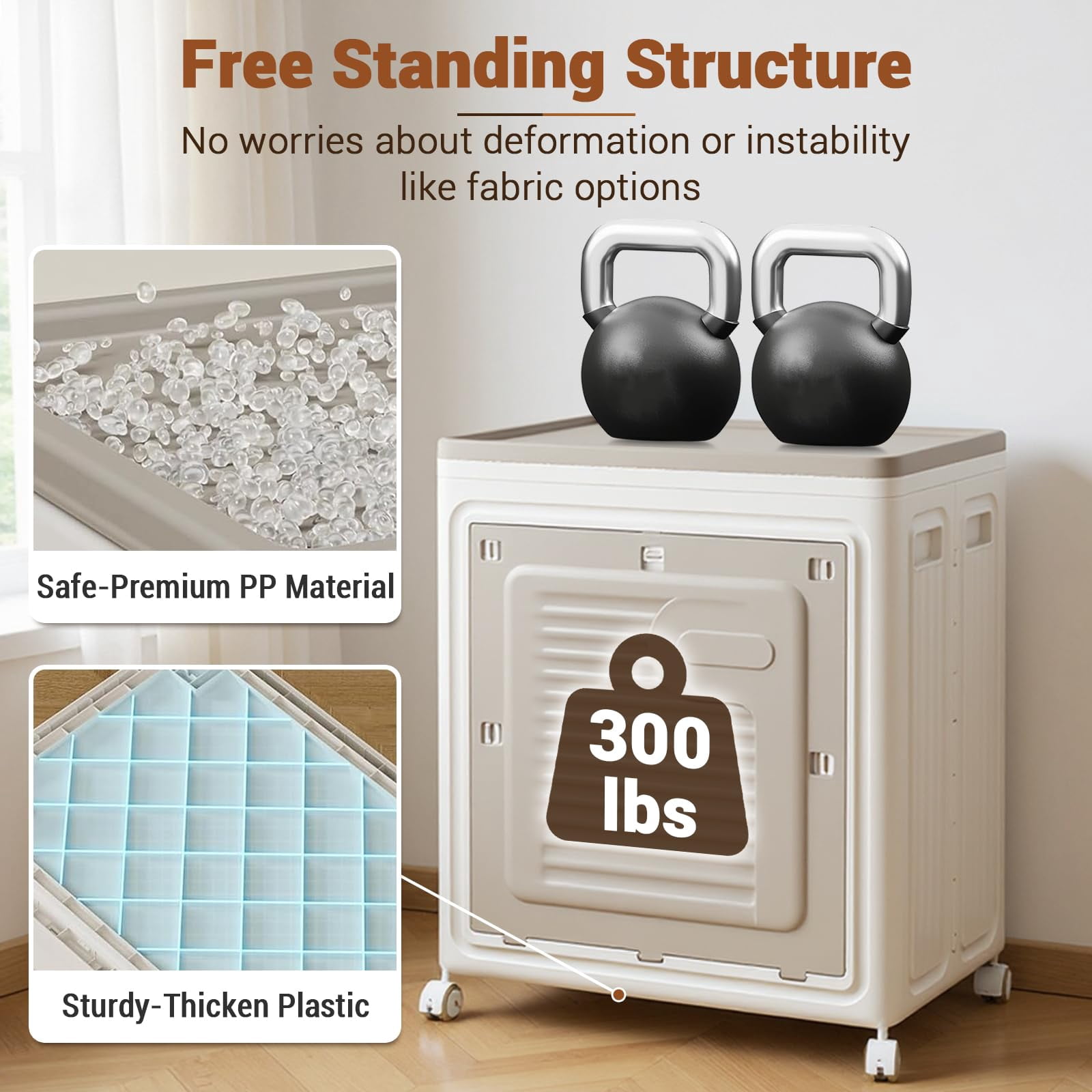 Rolling Laundry Hamper with Lid, 150L Large Capacity Clothes Hampers for Laundry, Plastic Laundry Baskets with Wheels for Laundry Room