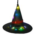 thumbnail image 3 of Sombrero de bruja luminoso para Halloween, gorro de sacerdote mágico, sombrero de mago brillante, cuerda para decoración de fiesta, accesorio de disfraz ligero y divertido, 3 of 5