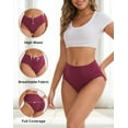 thumbnail image 5 of INNERSY Women Underwear Soft Modal Briefs High Waist Full Coverage Panties 4 Pack(S,‌Vintage), 5 of 8