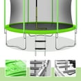 thumbnail image 3 of Arspjes 10ft Trampoline with Basketball Hoop,Outdoor Trampoline with Enclosure net and Ladder,Recreational Trampoline for Kids,Green, 3 of 8
