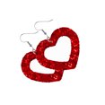 thumbnail image 2 of Sonducket Pendientes de cuero en forma de corazón, colgante de oreja, aro exagerado, pendiente colgante hueco, regalo del Día de San Valentín, favores Ropa, zapatos y accesorios Miscelánea tipo 14 Sonducket AP010114-14, 2 of 6