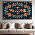 thumbnail image 5 of Welcome Banner Floral Decorative Background Backdrop for Events Home Office Parties Showroom Retail Decor Vertical Horizontal Durable Reusable, 5 of 5