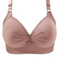thumbnail image 2 of Lightly Padded Bras for Women Back Support Bra Front Cross Bras for Women Plus Size Back Closure Bra Full Coverage Wireless Bra Breathable Bras for Women Crossover Bra, 2 of 3