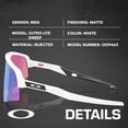 thumbnail image 2 of Oakley OO9465 Sutro Lite Sweep Shield Shaped Non-Polarized Sunglasses for Men - Includes Official Eyewear Kit - Matte White Frame with Prizm Road Jade Lens, 2 of 5