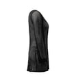 thumbnail image 2 of Ropa Playa Ocean Pacific para Mujer Vestido Corto Crochet Cuello Redondo Manga Larga Negro Talla M, 2 of 4