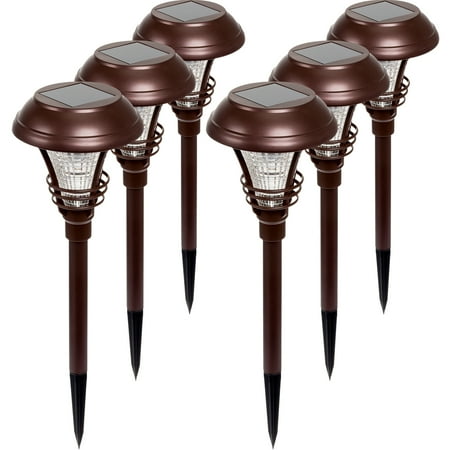 Westinghouse Brown Kenbury Outdoor Garden Solar Led Path Light 6 Westinghouse Brown Kenbury Outdoor Garden Solar Led Path Light 6 Pack