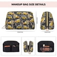 thumbnail image 5 of Xecao Excavator At Work Print Fashion Makeup PVC Bag Large Capacity Travel Cosmetic Bag for Women Organizer Toiletry Clutch, 5 of 8