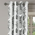 thumbnail image 2 of Ambesonne Pineapple Grommet Curtain, Vintage Fruit, 50" x 84", Black Grey White, 2 of 6