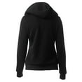 thumbnail image 3 of Winter Fleece Coat for Women Usmixi Sweatshirt Coat for Women Plus Size Casual Solid Side Zipper Hooded Jacket Ladies Girls Long Sleeve Cozy Sweater Outwear 2023 Jacket Holiday, 3 of 4