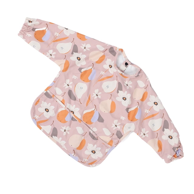Babero con mangas impermeables para niones de 6 a 12 meses, pu loave de manga entera un prío de desorden con diseño de vestido inverso, tamamo Ajustable, liviano y portátil,
