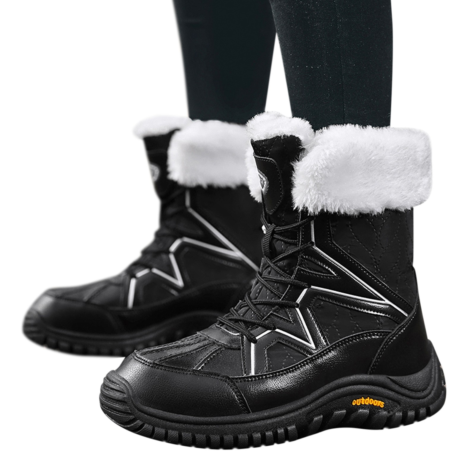 Ki-8Jcud Botas Para La Nieve De Mujer Fashion Winter Snow Boots For Women  Flat Soft Non Slip Waterproof Upper High Top Plush Warm Comfortable Solid  Color Insulated Snow Boots Women On Cute