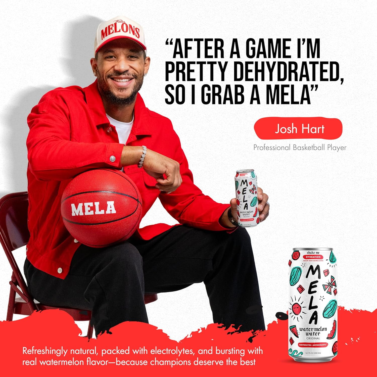 Mela Water Pineapple Sparkling Flavored Water, 12oz Cans, 6-Pack