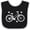 Black and White, variant on Inktastic Bicycle Cycling Bike Lover Girls Baby Bib