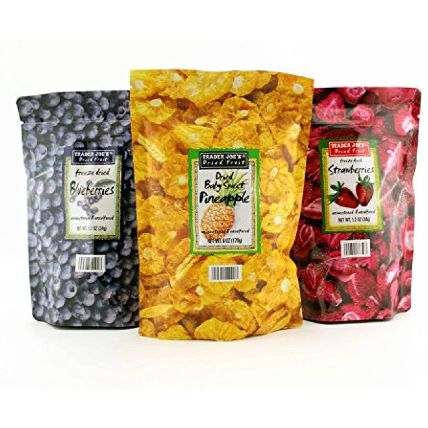 TJ Freeze Dried Fruit Assortment (Blueberries, Strawberries,Pineapple