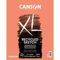 Canson XL Series Sketch Paper Pad, Recycled, Foldover Binding, (50lb/74g), 100 Sheet, 11" x 14"