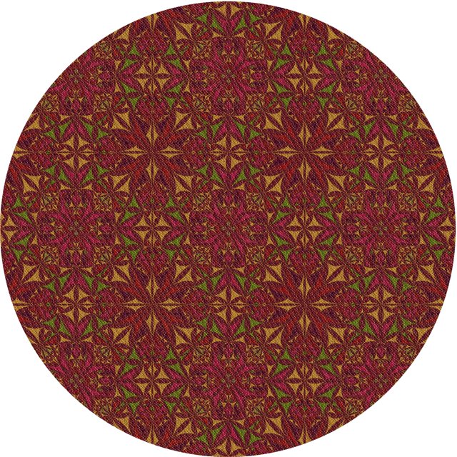 Ahgly Tapis Rond Lavable en Machine Intérieur Transitionnel Rouge Canneberge, 8 Pieds Rond