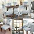 thumbnail image 3 of muroi Blue Grey Fall Dining Room Chair Covers Set of 4, Stretch Kitchen Chair Cover Protector, Thanksgiving Pumpkins Eucalyptus Leaves Chairslipcovers Removable Seat Cover for Party Banquet, 3 of 7