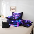 thumbnail image 6 of Erosebridal Traditional Japanese Girl 7-Piece Bedding Comforter Set,Kawaii Japanese Style King Bedding Sets For Men Women,Purple Black,Reversible, 6 of 7
