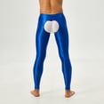 thumbnail image 3 of Men Glossy Crothless Leggings Elastic Skinny Pants Yoga Running Gym Trouser, 3 of 11