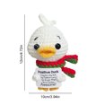 thumbnail image 3 of Dato Crochet Con Tarjeta Positiva Duck Pato Positivo Cumpleaños Naves Lana Hecha A Mano, 3 of 8