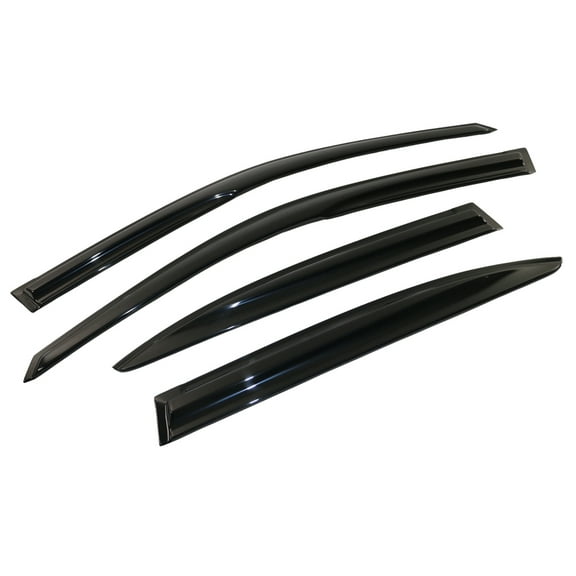 Ikon Motorsports Compatible with 2001-2005 Honda Civic MU Style Acrylic Window Vent Visor Deflector Rain Guard 4Pc Outside Mount