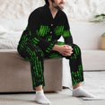 thumbnail image 7 of Lsque Numbers Skull Pattern Long Sleeve Pajama Set for Men - Soft 2-Piece Sleepwear and Loungewear Set with Pockets, Comfy Nightwear-Small, 7 of 7