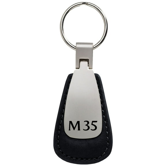 Infiniti M35 Leather Teardrop Key Chain (Black)