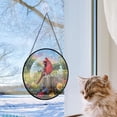 thumbnail image 4 of Customized Cardinal Hanging Stained Glass for Windows , Cardinal Hand-Painted Sun Catcher, Cardinal Garden Hangings Christmas, for Home Décor sHTrCS, 4 of 5
