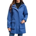 thumbnail image 4 of Women Lightweight Waterproof Parka Hooded Softshell Rain Jacket Warm Windbreaker Long Outdoor Coat with Pockets, 4 of 6