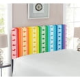 thumbnail image 2 of Geometric Headboard, Striped Rainbow Pattern with Buttferflies Mixed Harmony Geometric Pastel Print, Upholstered Decorative Metal Bed Headboard with Memory Foam, Twin Size, Multicolor, by Ambesonne, 2 of 4
