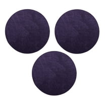Furnishmyplace Furnish my Place Plush Solid Purple Color Rug Set of Area Rugs Set of 3 - 18" Round