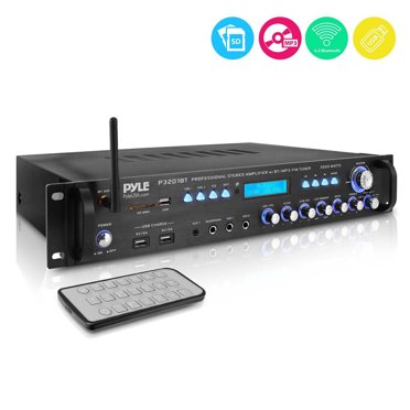 Pyle PTA44BT Bluetooth Home Audio 500 Watt 4 Channel Amplifier Stereo ...