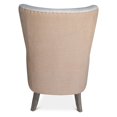 thumbnail image 5 of Elle Decor Mid-Century Modern Wingback Chair in Two-Toned Beige, 5 of 8