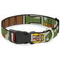 Star Wars Pet Collar, Dog Collar Plastic Buckle, Star Wars Boba Fett Utility Belt Bounding Tan, 7 to 8.5 Inches 0.5 Inch Wide