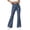 Blue, variant on Rutainlusire Womens Fashion Flared Leg Comfy Elastic Denim Pants 2025 Women's Slightly Flared Casual Wide-Leg Denim Pants With Pockets And Stretch