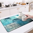 thumbnail image 5 of Coffee Mat Teal Abstract Art Coffee Bar Accessories 24 x 16 Inch Hide Stain Non-Slip Rubber Backed Absorbent Dish Drying Mat for Kitchen Counter Bar Mat Espresso Accessories, 5 of 6