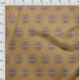 thumbnail image 3 of oneOone Cotton Cambric Light Brown Fabric Leaves & Flower Diy Clothing Quilting Fabric Print Fabric By Yard 56 Inch Wide-BZ0, 3 of 4