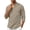 Khaki, variant on Mens Casual Shirts 3/4 Sleeve Regular Fit T-Shirt Soft Lightweight Breathable Summer Beach Vacation Outdoor Daily Wear Tops White S