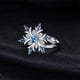 thumbnail image 4 of Qarigey Anillo de mujer cristal brillante nudillo joyería elegante exquisita decoración de mano fiesta de compromiso joyería de vacaciones Ropa, zapatos y accesorios Miscelánea Talla 6, 4 of 6