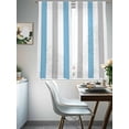 thumbnail image 4 of Blue Grey Striped Sheer Curtains for Living Room Bedroom Geometric Vertical Stripes Minimalist Sheer Curtains 72 Inch Long 2 Panels Set Light Filtering Curtain Window Treatments Drapes, 4 of 6